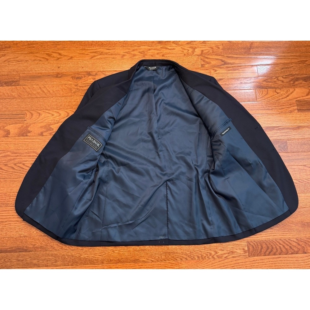 New Jos. A. Bank Executive Wool Blazer Mens 44S Navy Blue Gold Buttons Formal - Picture 14 of 16